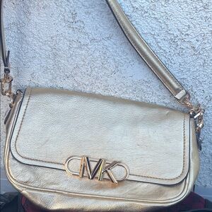 Michael Kors Metallic Gold Crossbody Bag